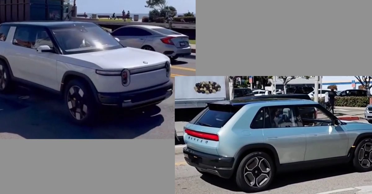 First videos of Rivian R2 and R3 driving on public roads show size comparisons