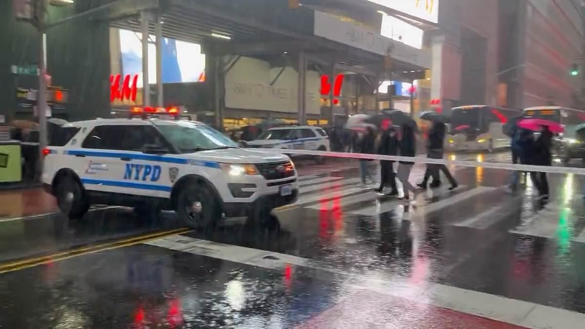 Times Square is evacuated after GRENADE is found in back of Uber