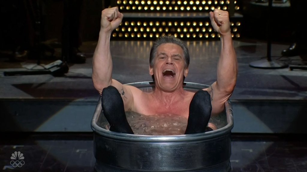 Josh Brolin Strips Clothes Off & Takes Cold Plunge In ‘SNL’ Monologue